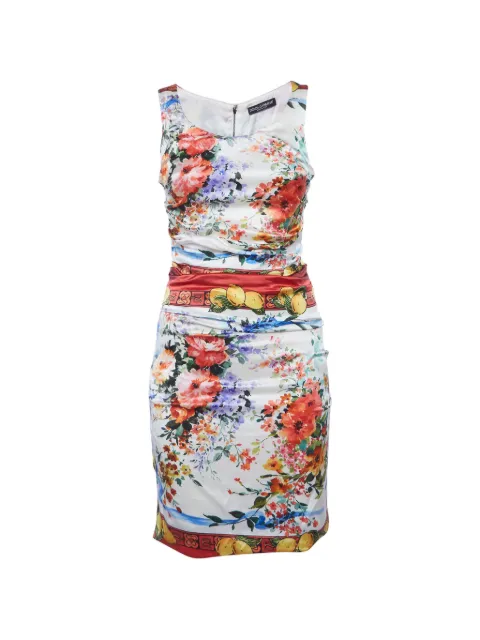 Dolce & Gabbana Pre-Owned floral-print mini dress White 1288412