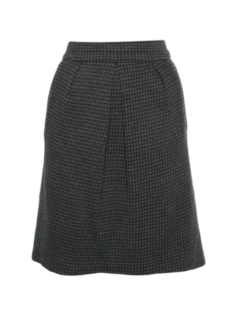 Etro Pre-Owned houndstooth-pattern mini skirt Grey 1317159