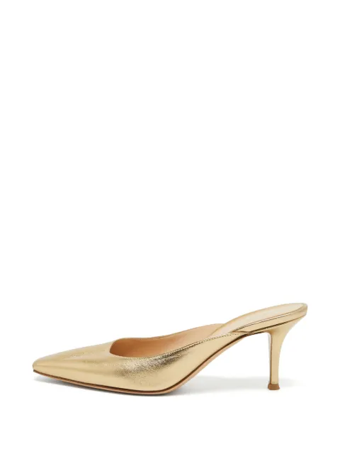 Gianvito Rossi Lindsay heeled mules Gold 1342622