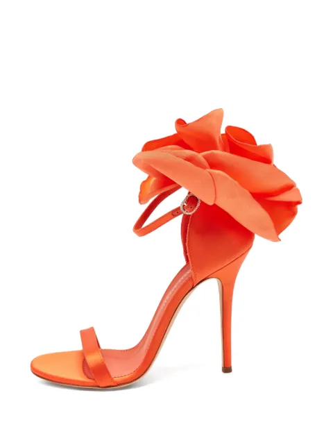 Giuseppe Zanotti Vintage Leony floral-appliqué sandals Orange 1332418