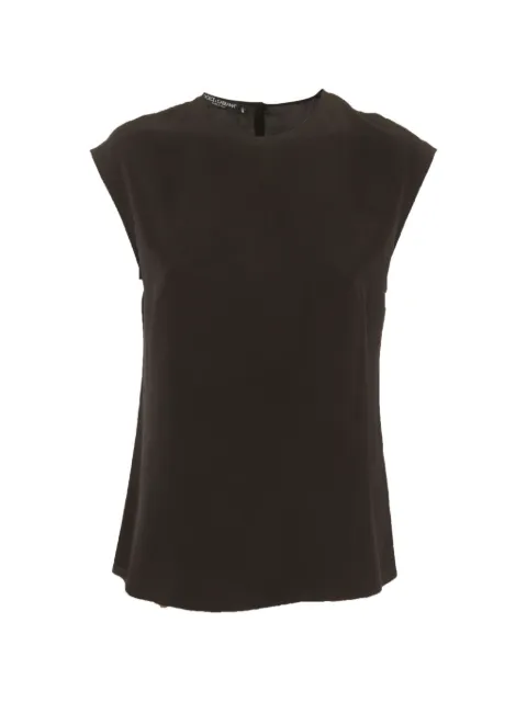 Dolce & Gabbana Pre-Owned button-detail silk top Brown 1279127