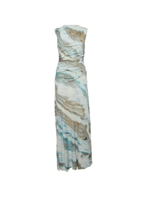 Anna Quan Juniper agate-print maxi dress Blue 1328532