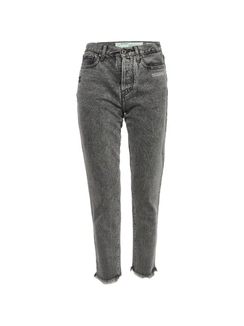 Off-White Pre-Owned raw-edge skinny jeans Grey 1291983