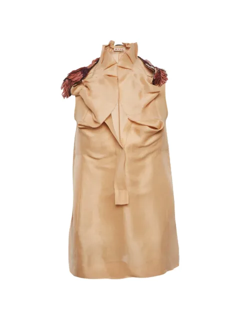 Marni Pre-Owned embellished ruffle blouse Neutrals 1316063