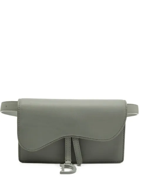 Christian Dior Pre-Owned Saddle leather belt bag Grey 1270556