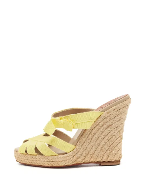Christian Louboutin Pre-Owned Delfin wedge sandals Yellow 1331899