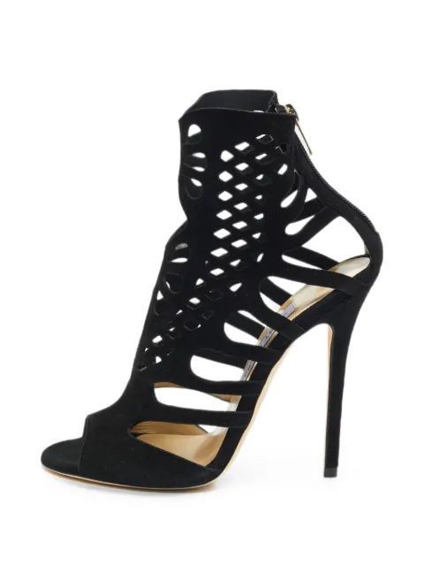 Jimmy Choo Pre-Owned Imogen cut-out sandals Black 1289863
