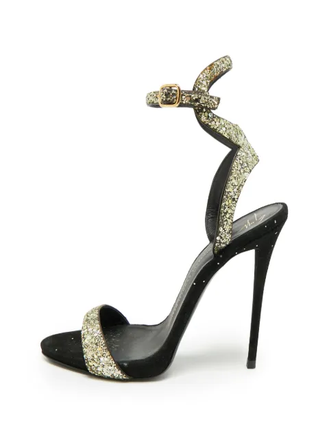 Giuseppe Zanotti Vintage glitter ankle-strap sandals Black 1288631