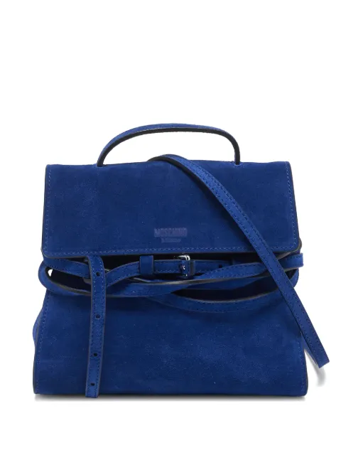 Moschino Pre-Owned Tie Me suede mini bag Blue 1278643