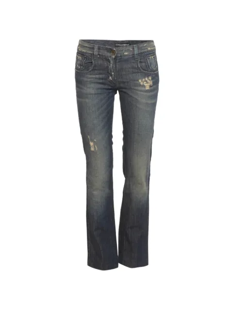 Dolce & Gabbana Pre-Owned distressed flared jeans Blue 1307090