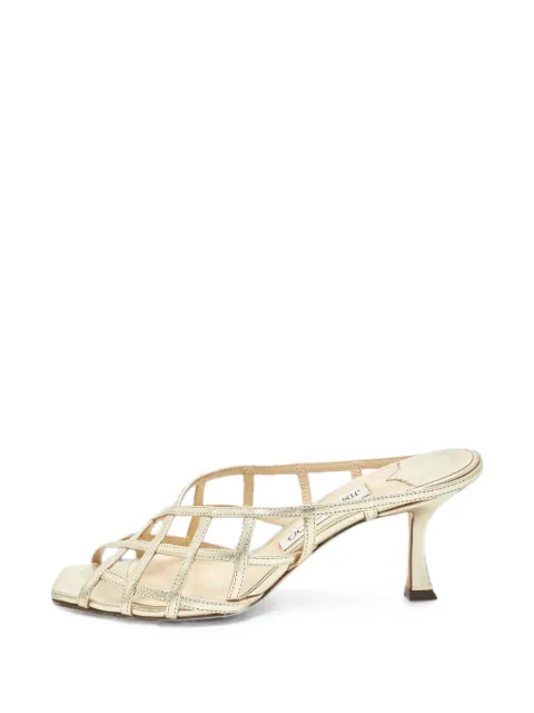 Jimmy Choo Pre-Owned Sai leather heeled sandals Gold 1355916