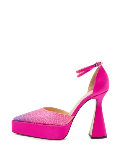 MACH & MACH Galaxy crystal-embellished platform pumps Pink 1330472