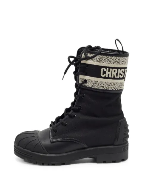 Christian Dior Pre-Owned D-Major lace-up combat boots Black 1301589