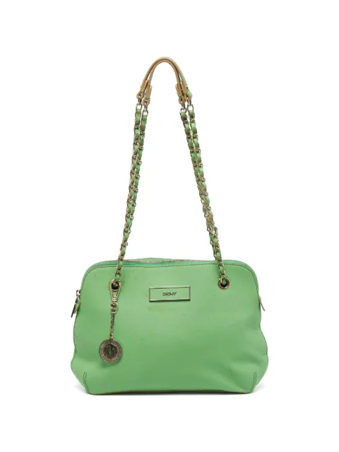 DKNY Vintage leather shoulder bag Green 1304516