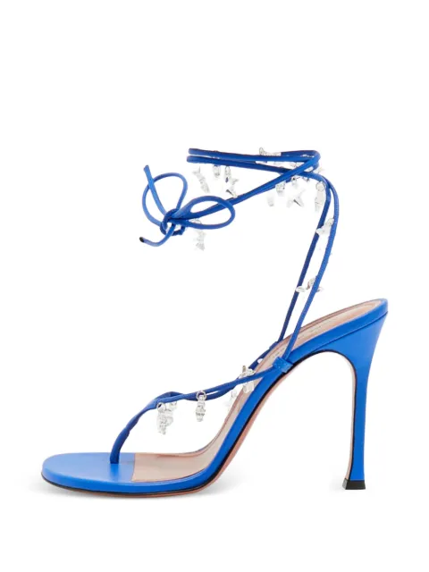 Amina Muaddi star-charm sandals Blue 1274893
