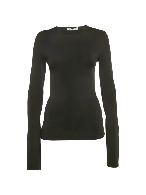 Off-White Pre-Owned rib knit back-open top Black 1269011