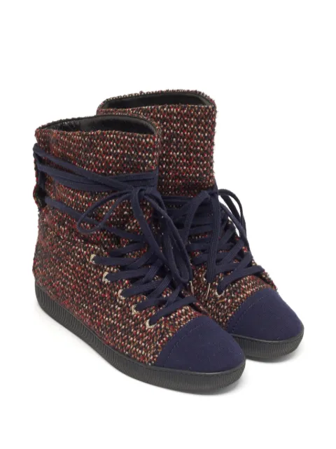 CHANEL Pre-Owned interlocking-CC sneakers Blue 1290360