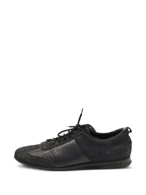 Louis Vuitton Pre-Owned Monogram satin sneakers Black 1271354