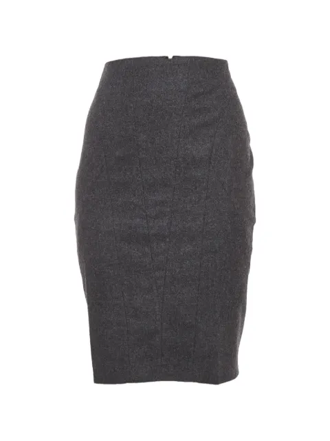 Brunello Cucinelli Vintage felt pencil mini skirt Grey 1292997