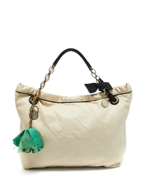Lanvin Pre-Owned Amalia Cabas quilted tote bag Neutrals 1288343