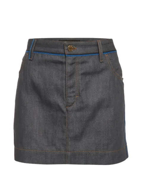 Louis Vuitton Pre-Owned contrast-stitch mini skirt Grey 1293848