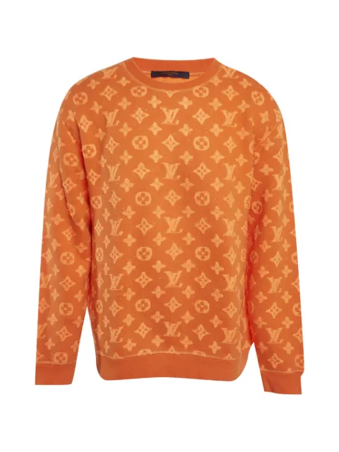 Louis Vuitton Pre-Owned monogram-pattern sweatshirt Orange 1290076