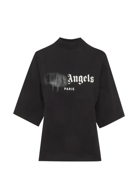 Palm Angels logo-print cotton T-shirt Black 1287797