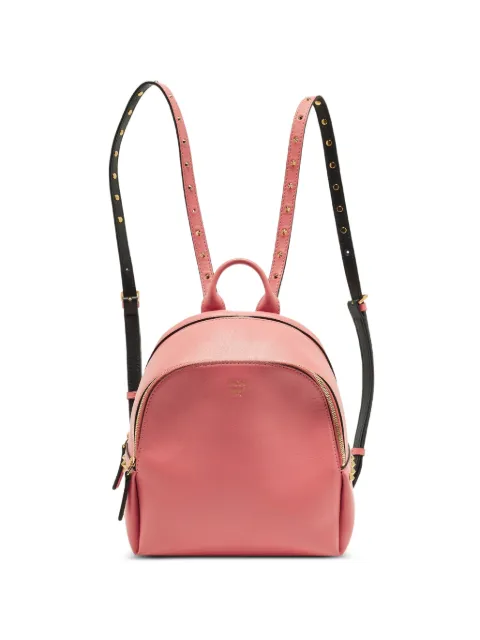 MCM Pre-Owned stud-embellished leather backpack Pink 1287965