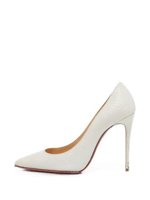 Christian Louboutin Pre-Owned So Kate python-embossed pumps White 1278698