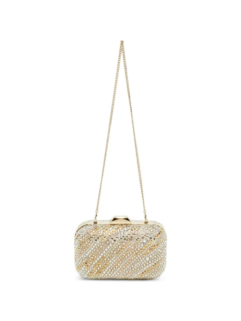 Jimmy Choo Pre-Owned Cloud crystal-embellished clutch bag Gold 1277200