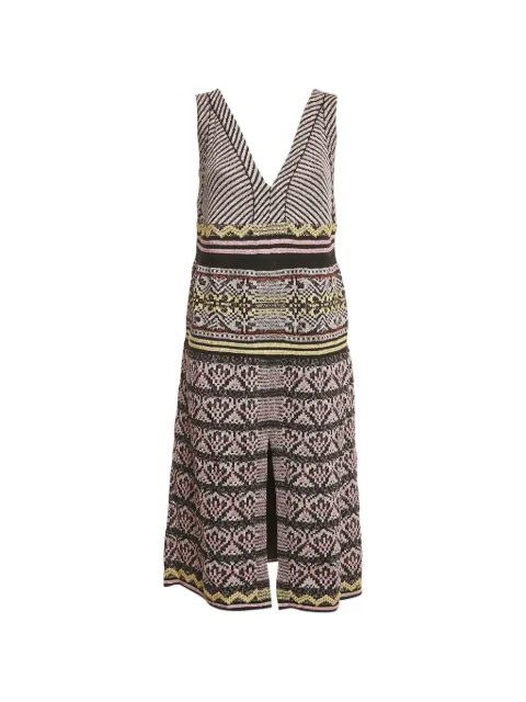 Missoni Pre-Owned Lurex V-neck dress Black 1217625