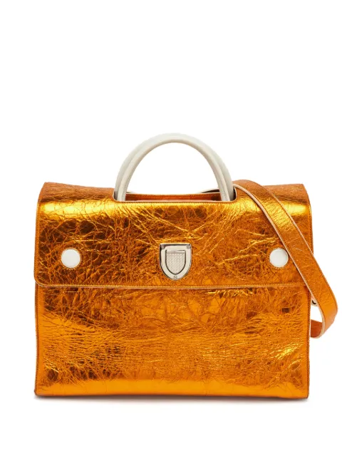 Christian Dior Pre-Owned 2016 large Diorever metallic handbag Orange 1281981