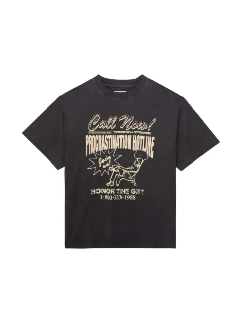 Honor The Gift puff-print T-shirt Grey HTG260212006
