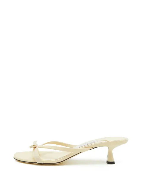 Jimmy Choo Pre-Owned Ciela bow-detail sandals Yellow 1355089