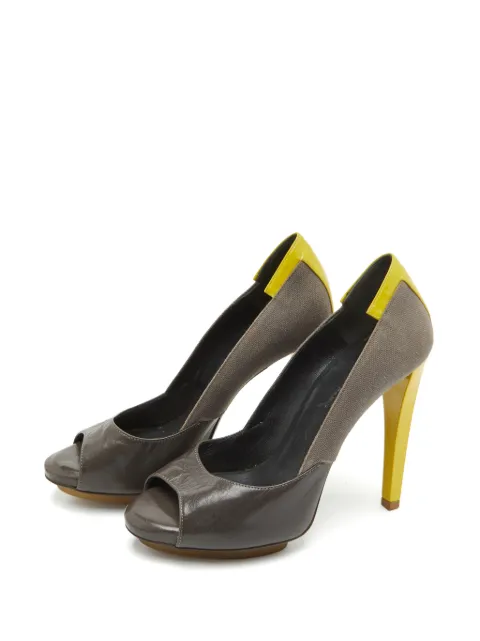 Balenciaga Pre-Owned platform peep-toe pumps Grey 1355174
