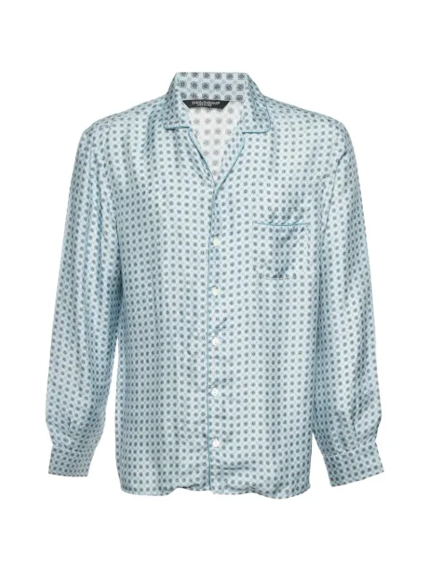 Dolce & Gabbana Pre-Owned floral-print pajamas shirt Blue 1352574