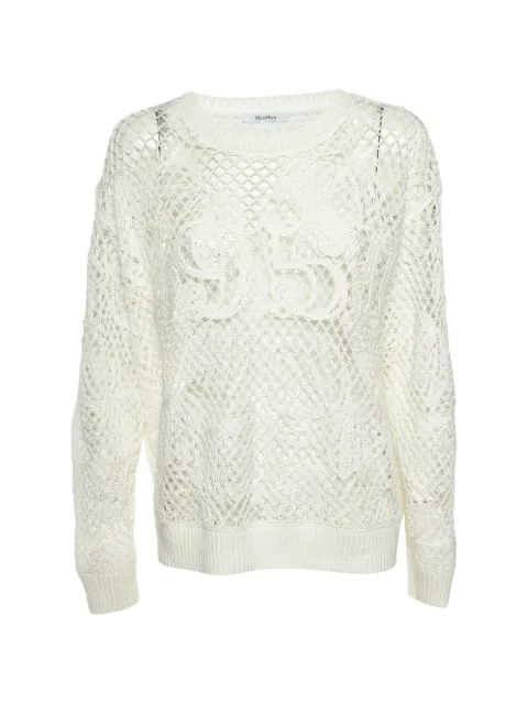 Max Mara Farea open-knit sweatshirt White 1352711