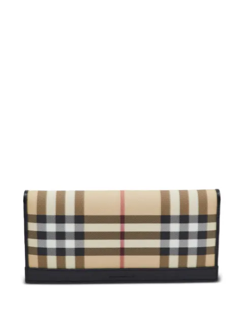 Burberry Pre-Owned Halton House Check wallet Neutrals 1347657
