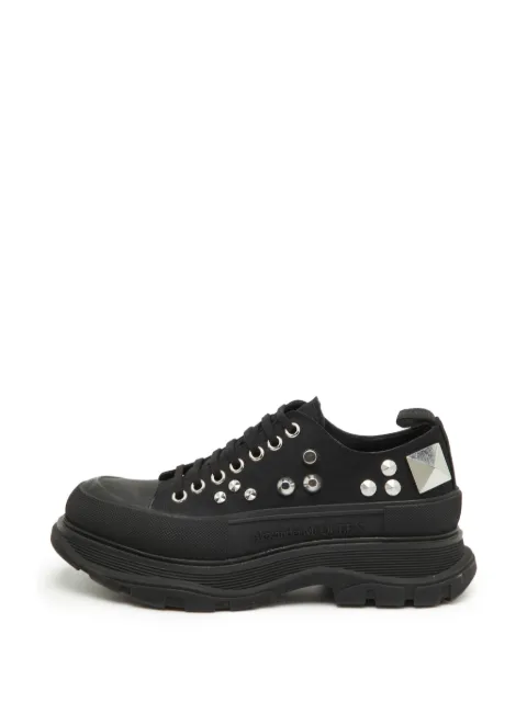 Alexander McQueen Pre-Owned Tread Slick studded lace-up sneakers Black 1350942
