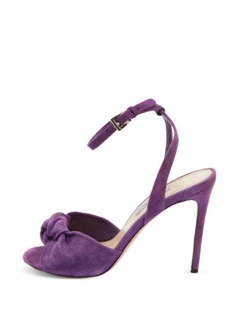 Prada Pre-Owned criss-cross ankle-strap sandals Purple 1349033