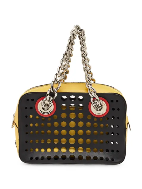 Prada Pre-Owned City Fori perforated shoulder bag Yellow 1283583