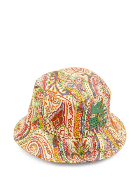 Etro Pre-Owned paisley-print canvas bucket hat Neutrals 1272275