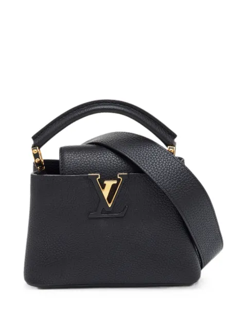 Louis Vuitton Pre-Owned mini Capucines tote bag Black 1358925