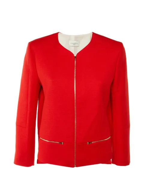 SANDRO zip-front cotton jacket Red 1297521