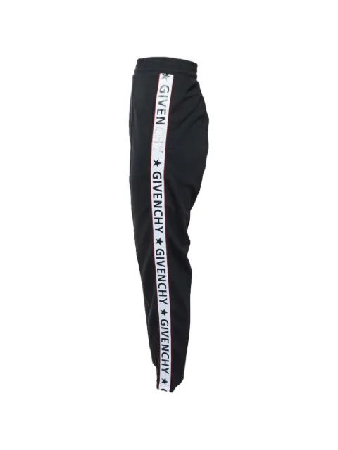 Givenchy Pre-Owned logo tape track pants Black 1357452