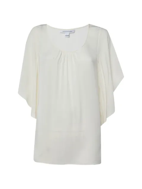 DVF Diane von Furstenberg Stella sheer top Neutrals 1253765