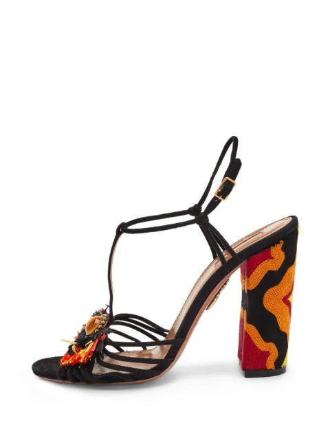 Aquazzura Samba embellished sandals Black 1344462