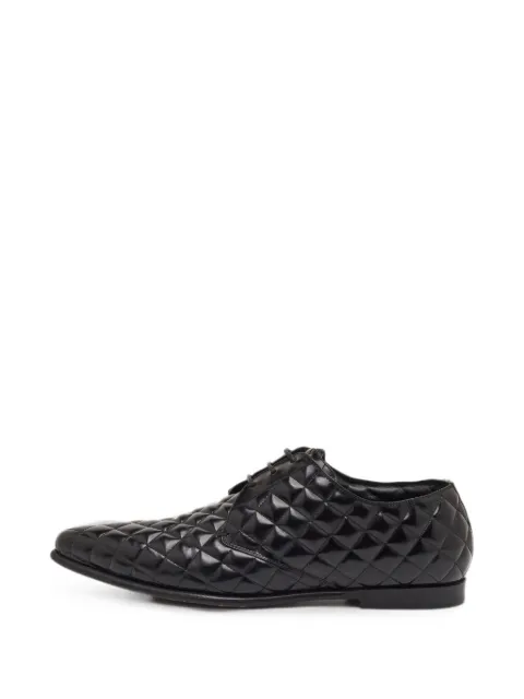 Dolce & Gabbana Pre-Owned quilted leather derby shoes Black 1349069