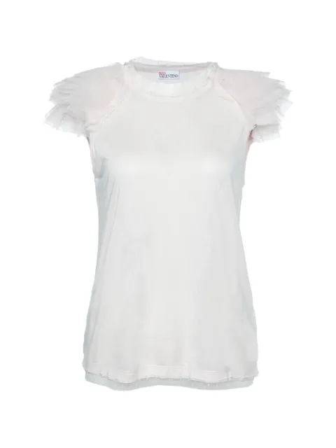 Red Valentino Vintage tulle-sleeve crew neck T-shirt Pink 999484