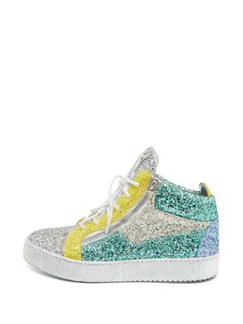 Giuseppe Zanotti Vintage Kriss glitter-finish sneakers Silver 1350733